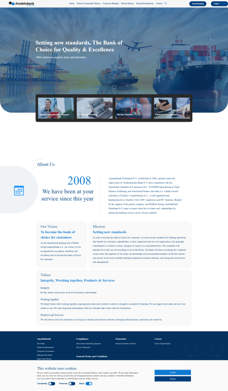 Anadolubank Web Sitesi Tasarımı Referansı web sitesi ekran görüntüsü