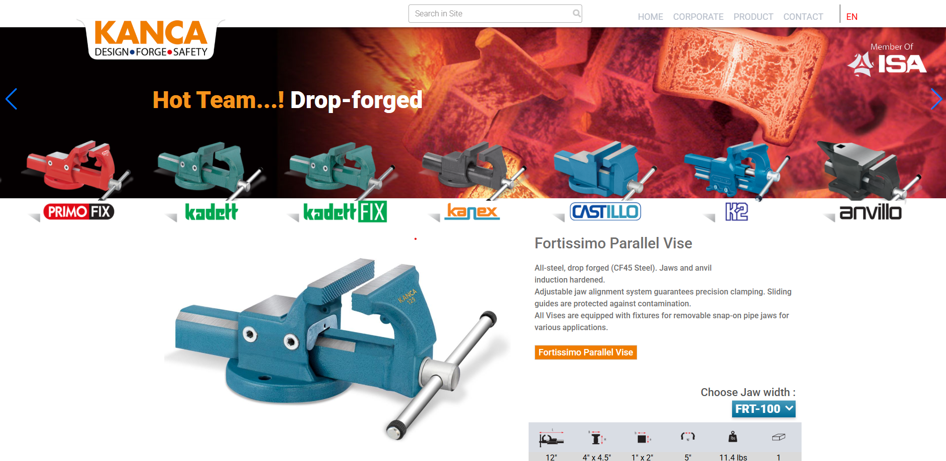 Kancaforging web sitesi ekran görüntüsü